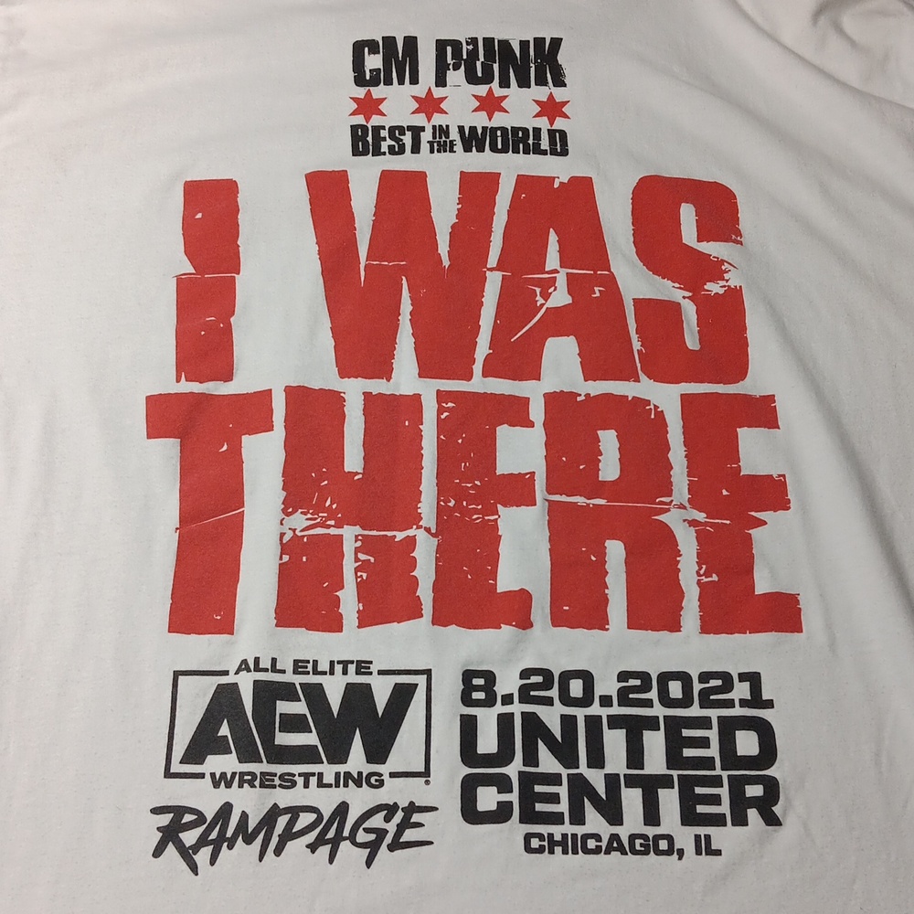 CM Punk XL AEW Debut Rampage @ United Center Chicago Shirt RARE - Picture 5 of 7